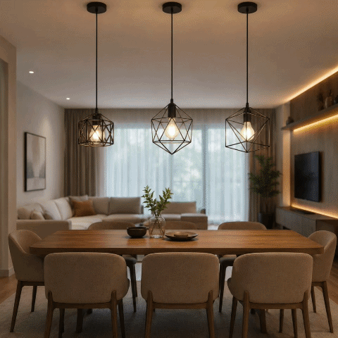 suspension luminaire design moderne animation MinimalisteLab
