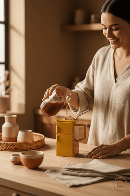 Tasse à café | Vintage avec Couvercle - Minimaliste Lab