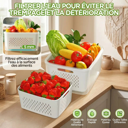 Dimensions des 4 tailles de boîtes alimentaires hermétiques MinimalisteLab