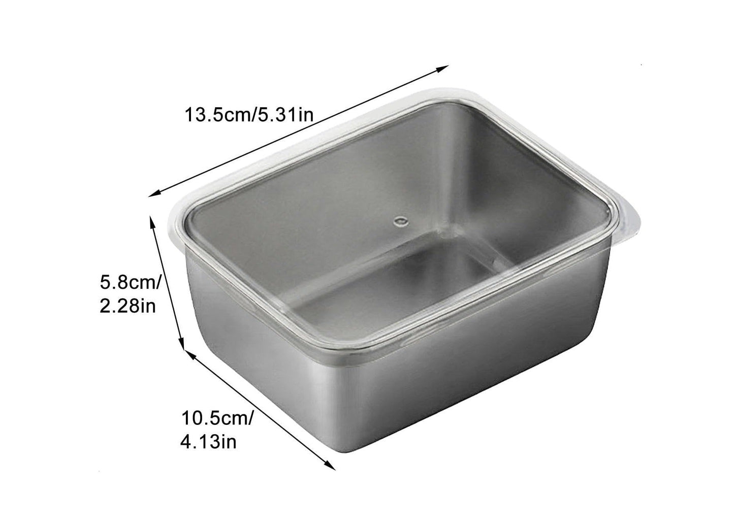 Boîte alimentaire hermétique en inox vue produit