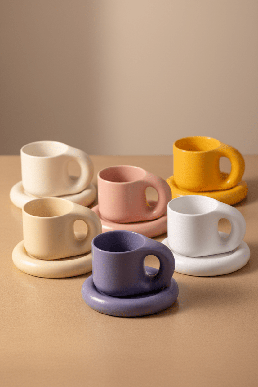 Tasse à café | Crème Mate Céramique - Minimaliste Lab