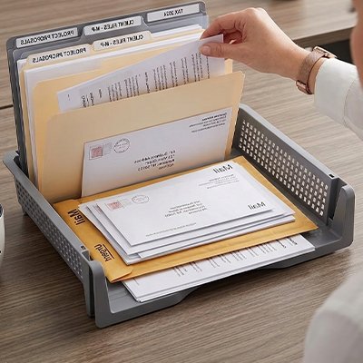 Corbeille à courrier
