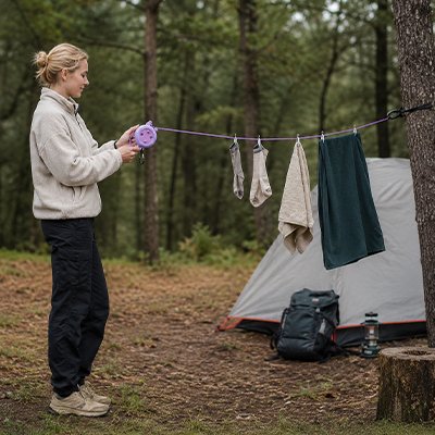 Corde à linge rétractable​