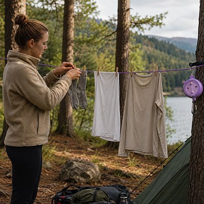 Corde à linge rétractable​