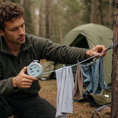 Corde à linge rétractable​