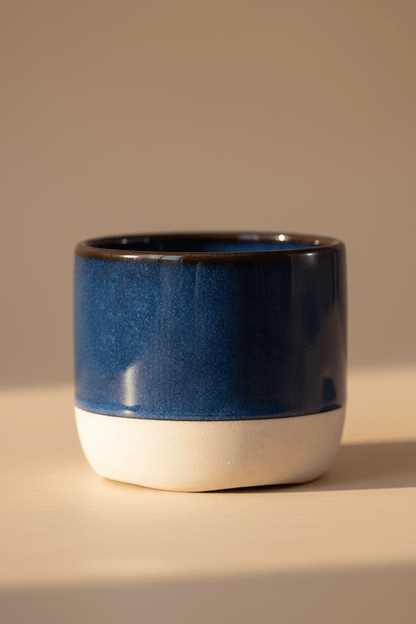 Tasse à café | Zen Japonaise | Bleu nuit & beige - Minimaliste Lab