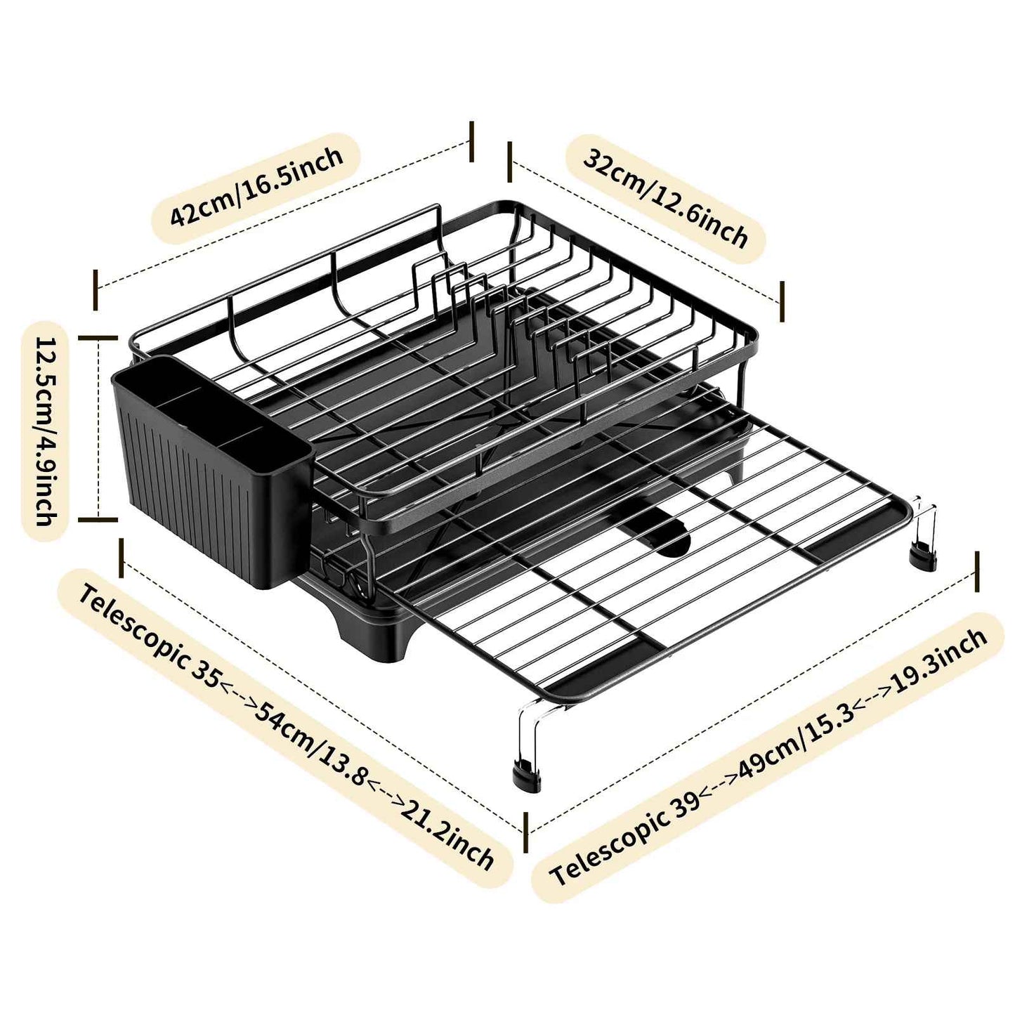 dimensions egouttoir vaisselle extensible pour evier cuisine MinimalisteLab