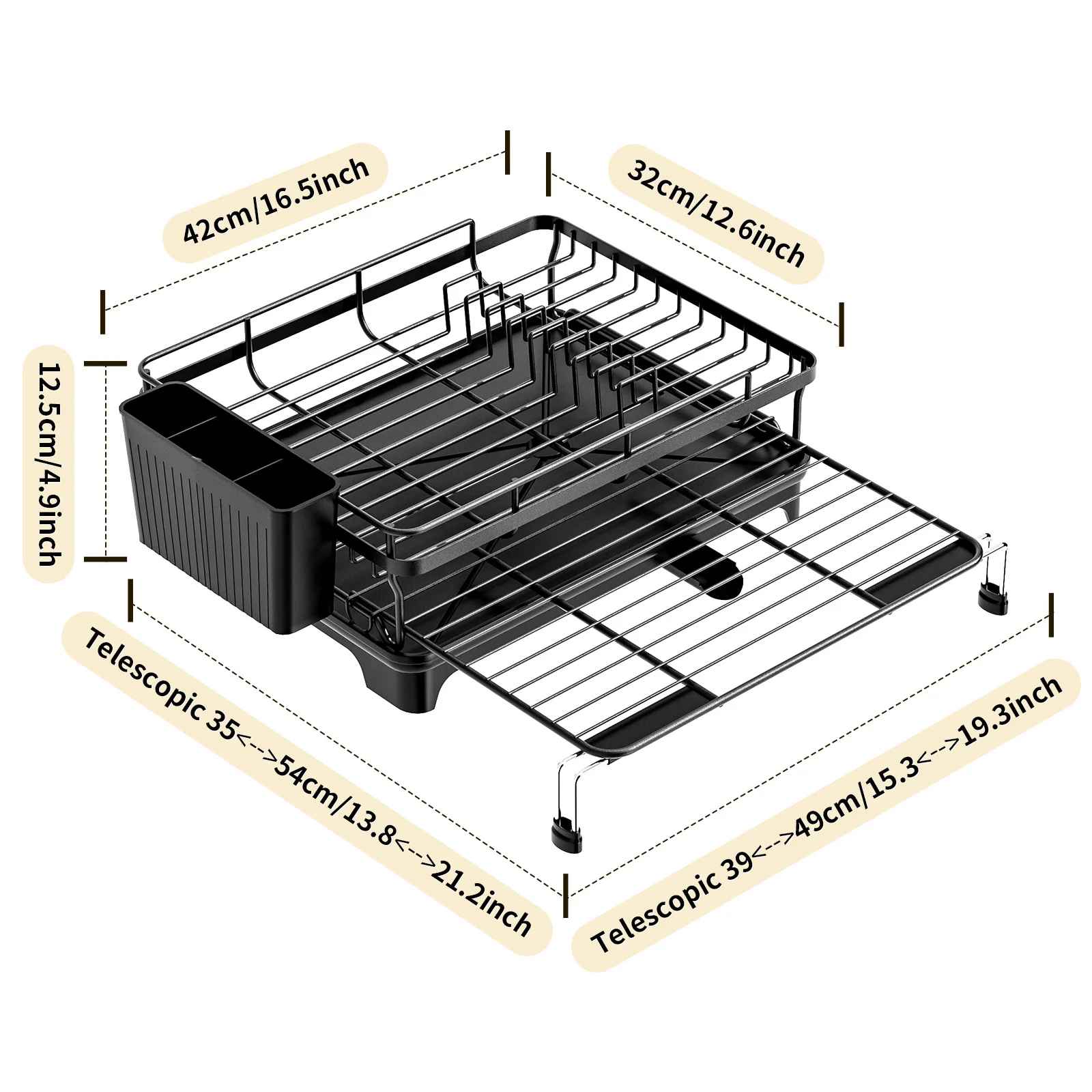 dimensions egouttoir vaisselle extensible pour evier cuisine MinimalisteLab