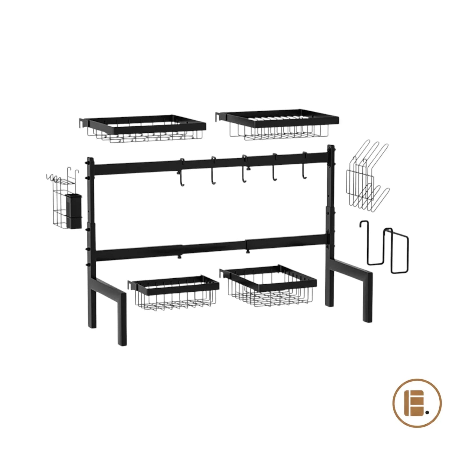 egouttoir vaisselle ajustable au dessus evier support cuisine principal MinimalisteLab