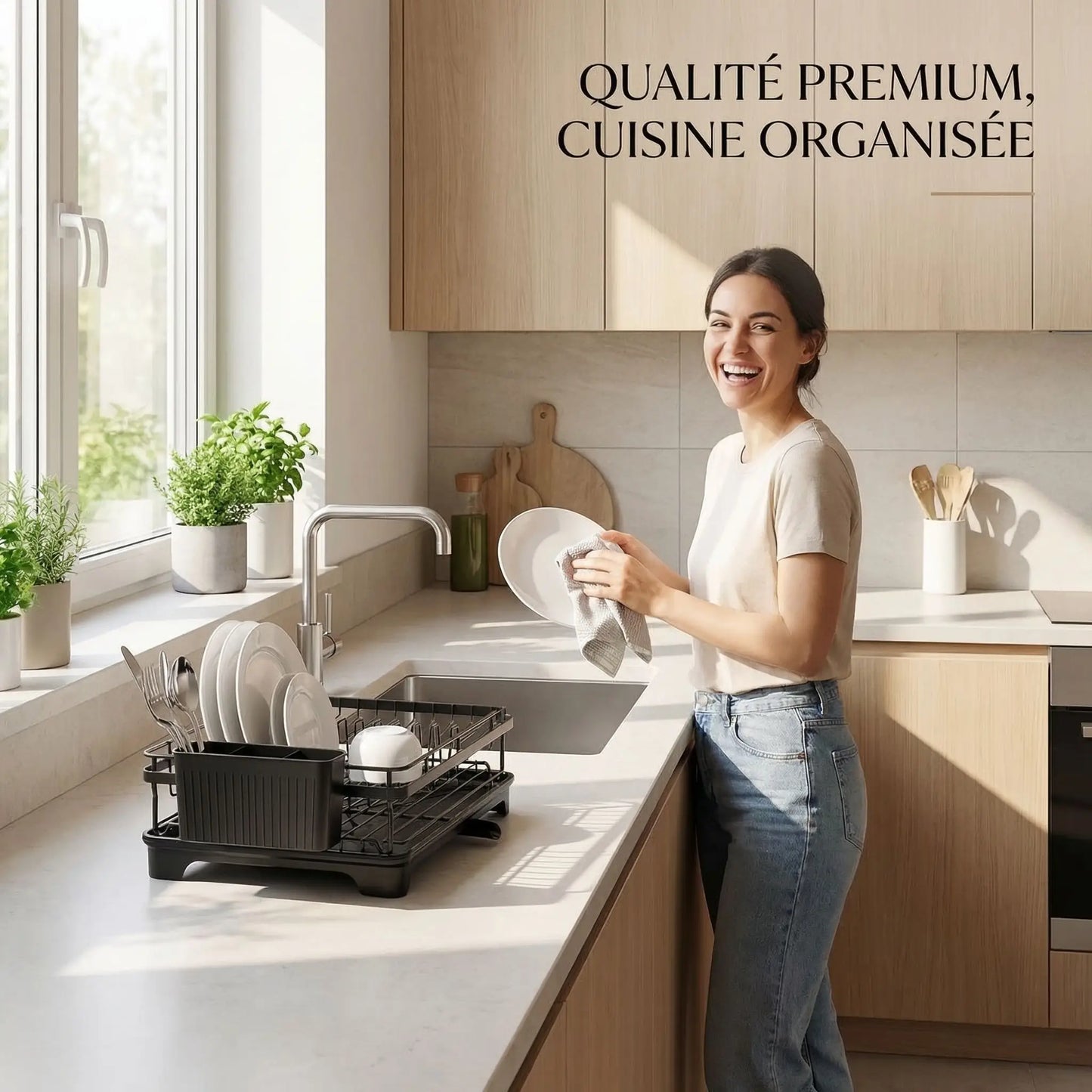 egouttoir vaisselle premium cuisine organisee minimaliste