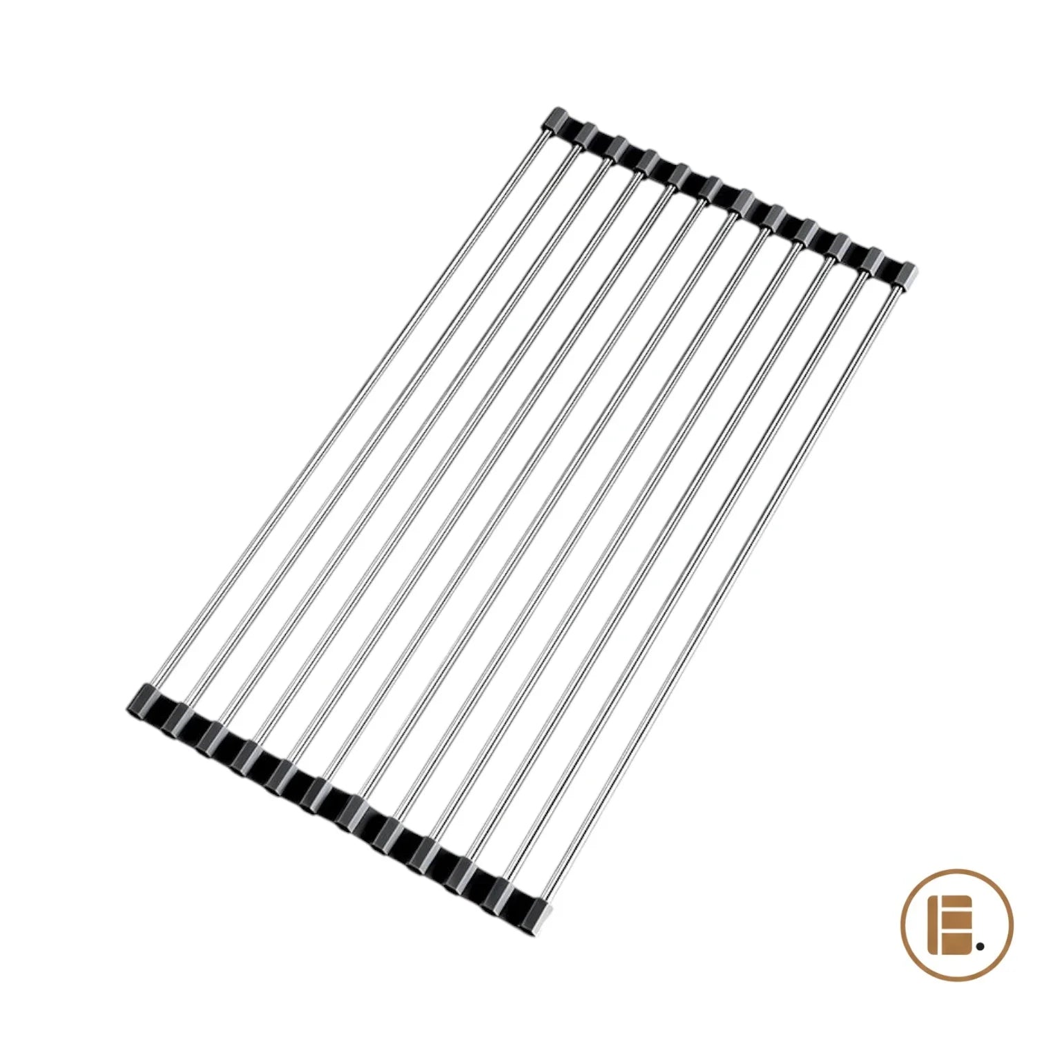 egouttoir vaisselle enroulable inox gain de place cuisine principal MinimalisteLab