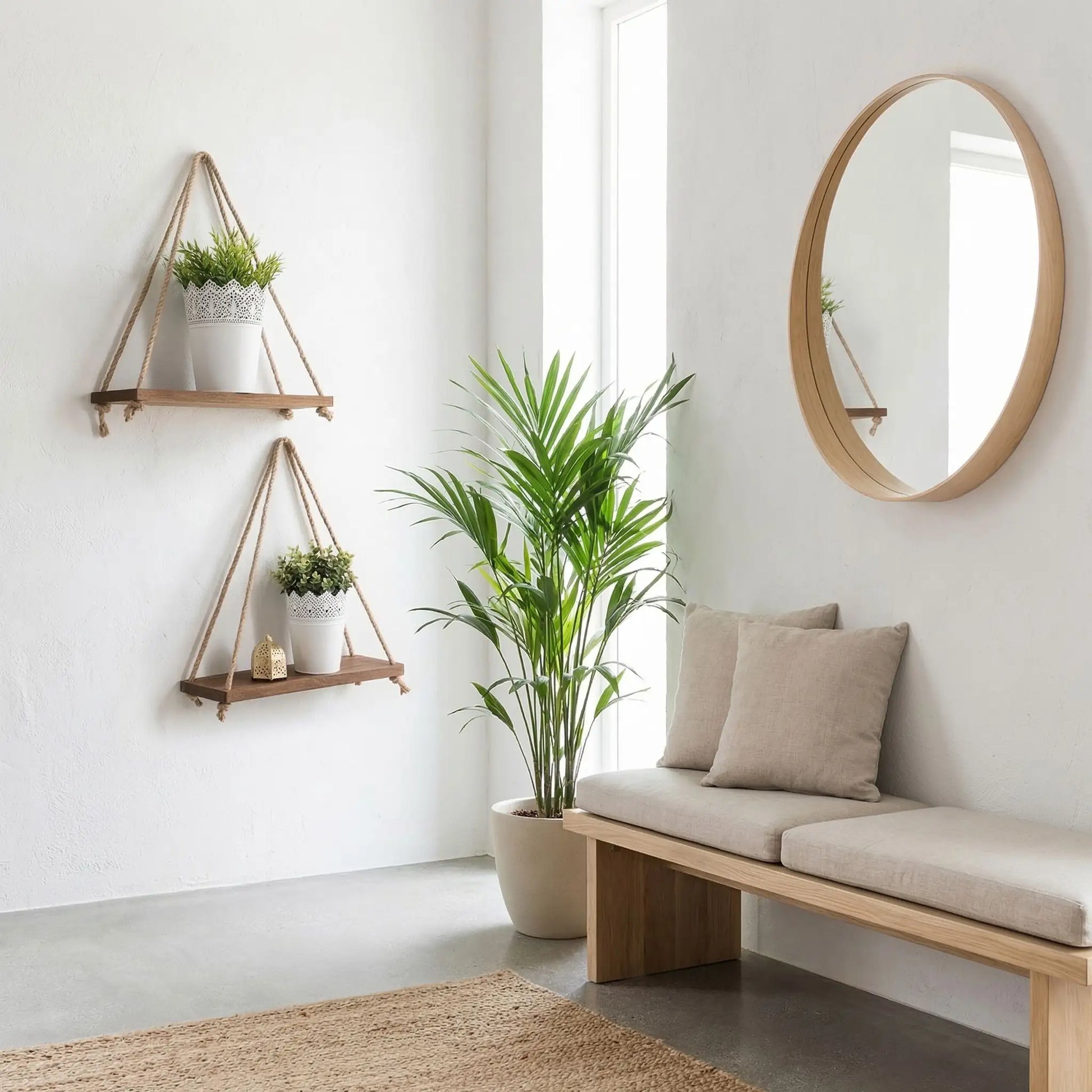 etagere boheme bois decoration entree