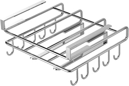 etagere cuisine suspendue inox argent sous meuble rangement cuisine