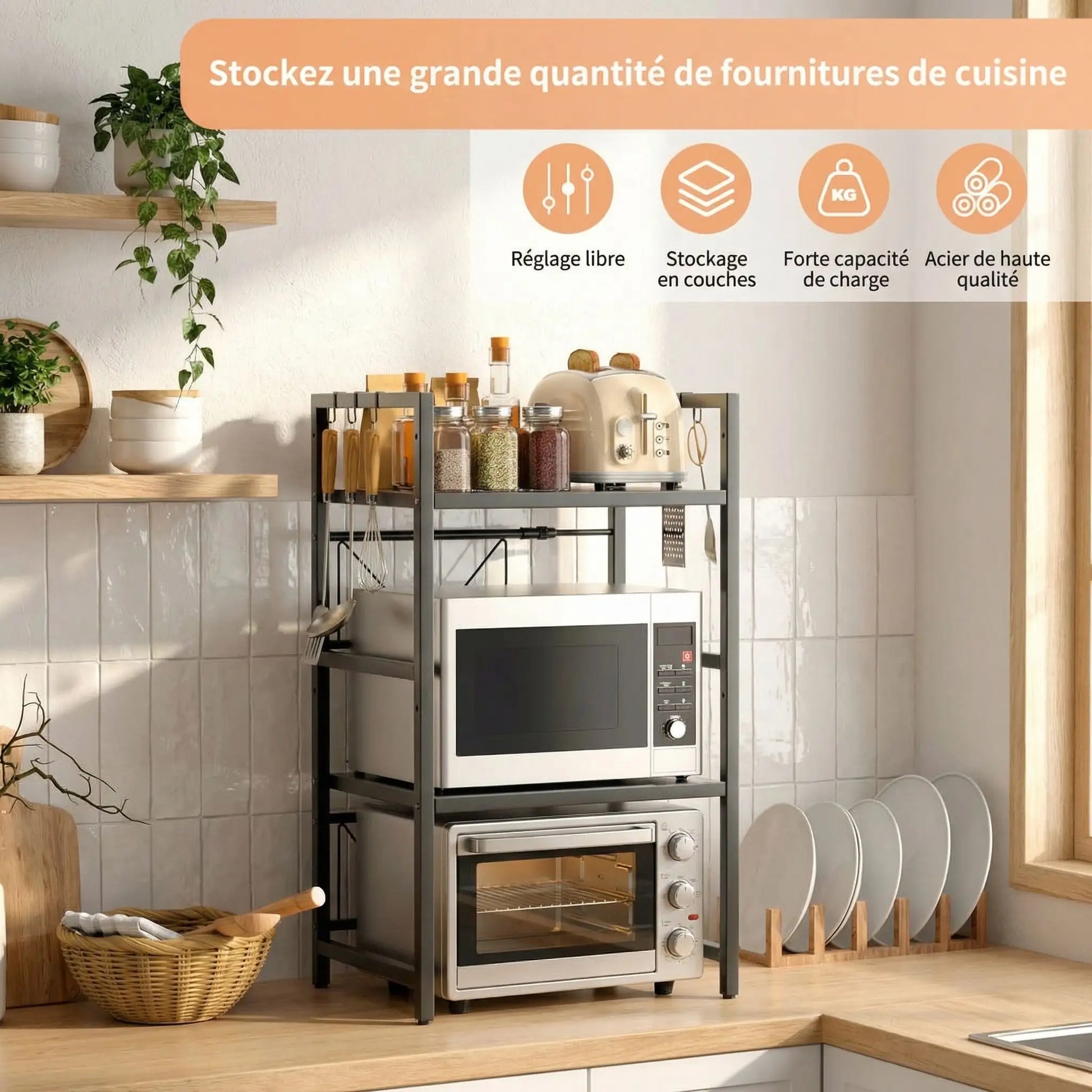 etagere rangement cuisine pratique