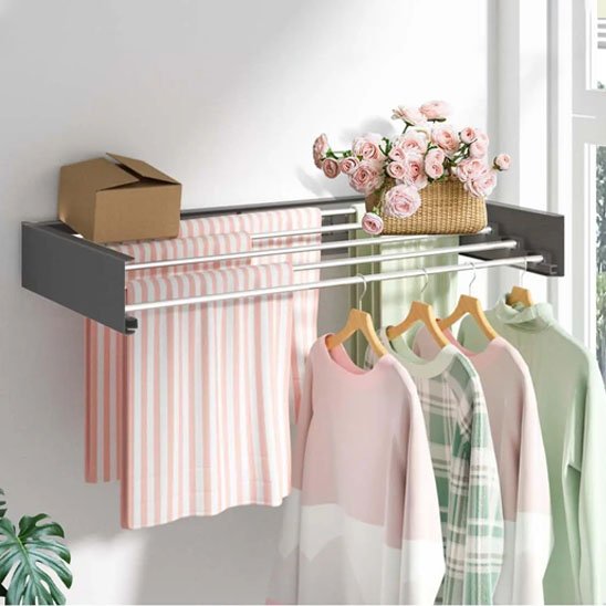 étendoir à linge gain de place buanderie MinimalisteLab