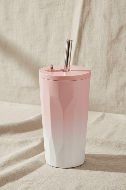 Mug isotherme | Paille Intégrée - Minimaliste Lab