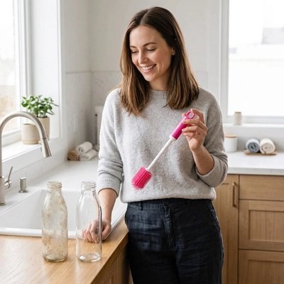 Goupillon bouteille | Grande Profondeur Nettoyage Parfait - Minimaliste Lab