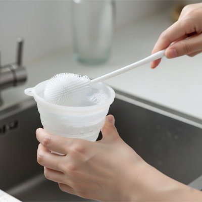 Goupillon bouteille | Ergonomique Grande Profondeur - Minimaliste Lab