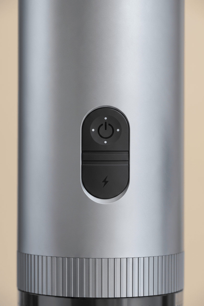 Machine à café | Portable Rechargeable | Argent métallisé - Minimaliste Lab