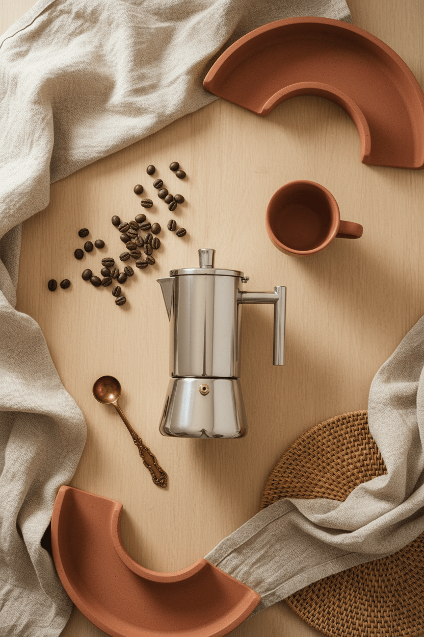 Cafetiere italienne | Espresso Authentique 3 Capacités - Minimaliste Lab