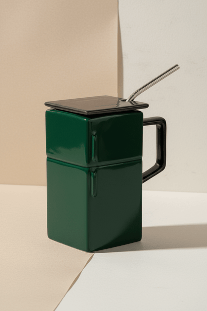 Tasse à café | Vintage avec Couvercle - Minimaliste Lab