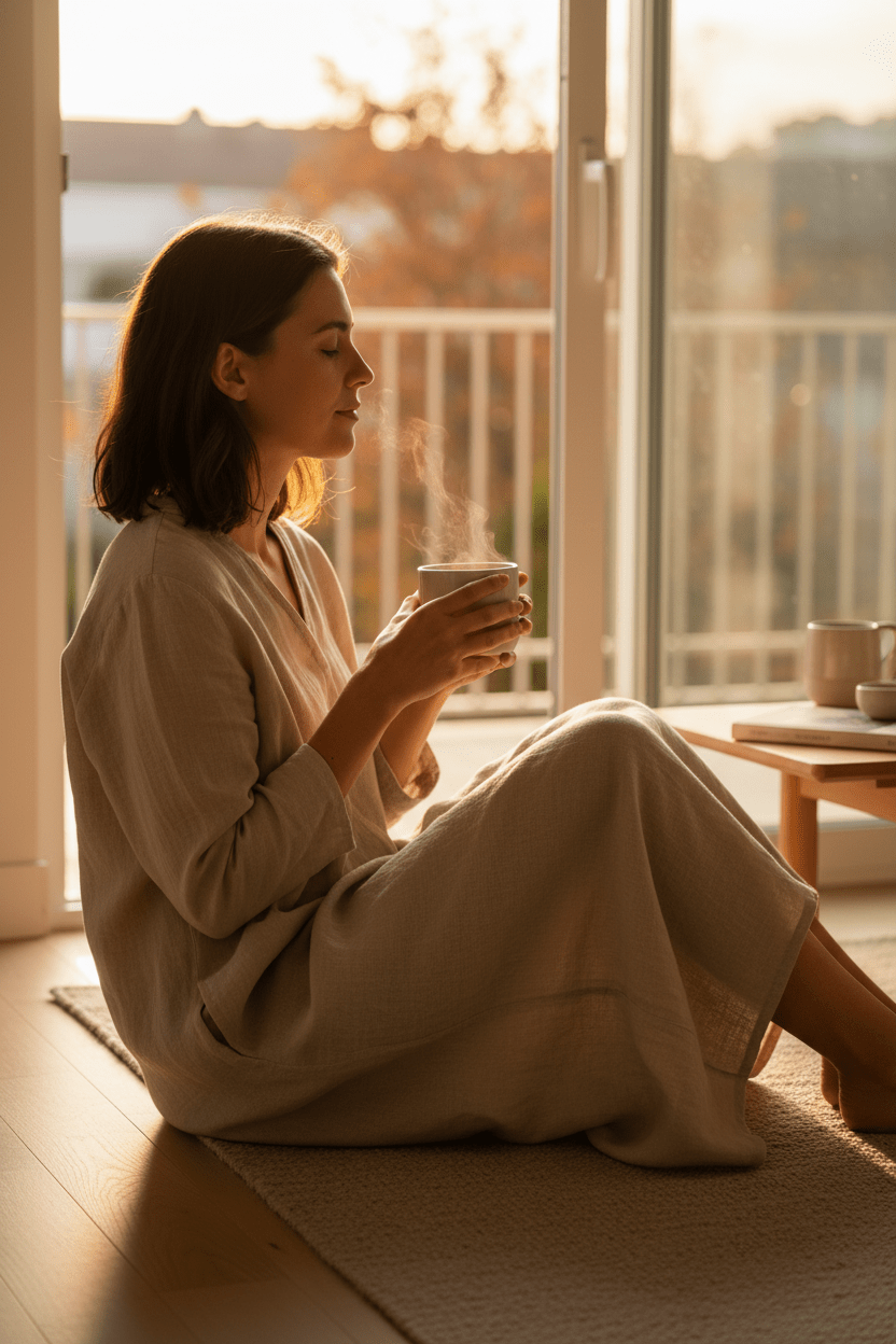 Tasse à café | Wabi-Sabi Minimaliste en Grès - Minimaliste Lab