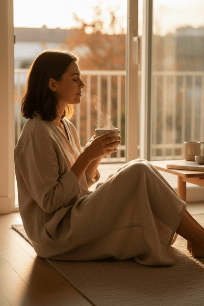 Tasse à café | Wabi-Sabi Minimaliste en Grès - Minimaliste Lab