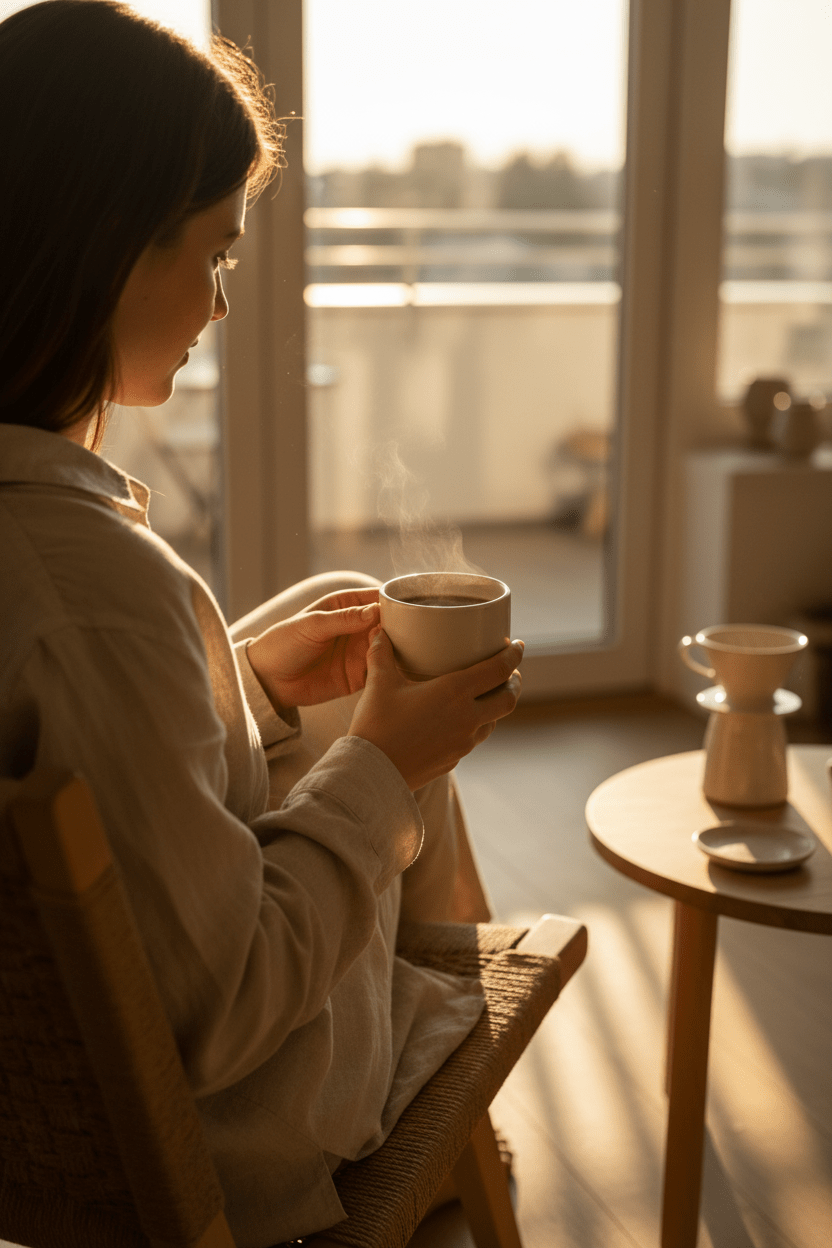 Tasse à café | Wabi-Sabi Minimaliste en Grès - Minimaliste Lab