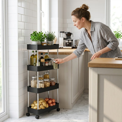 desserte roulettes etroite cuisine mobile lifestyle interieur moderne