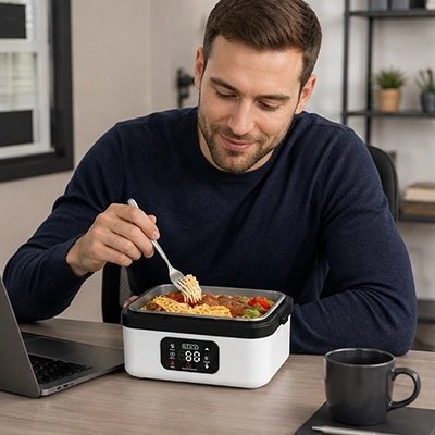 Lunch box chauffante | Nomade Pro USB Repas Chaud - Minimaliste Lab