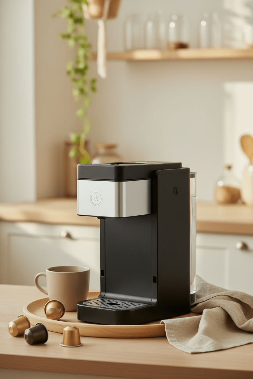 Machine a Cafe | 2-en-1 Capsules Moulu - Minimaliste Lab