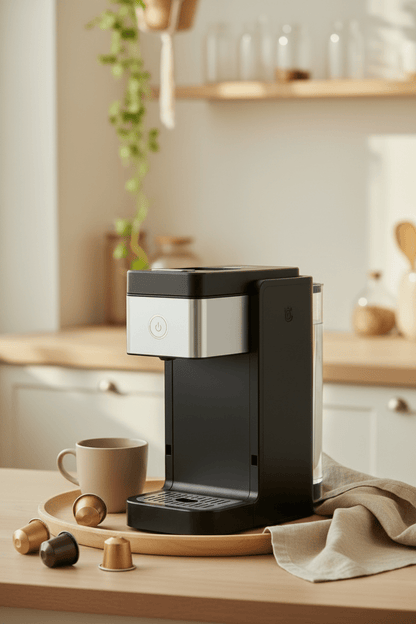 Machine a Cafe | 2-en-1 Capsules Moulu - Minimaliste Lab