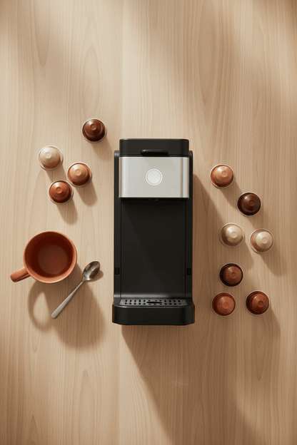 Machine a Cafe | 2-en-1 Capsules Moulu - Minimaliste Lab