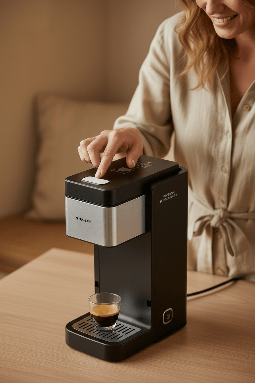 Machine a Cafe | 2-en-1 Capsules Moulu - Minimaliste Lab