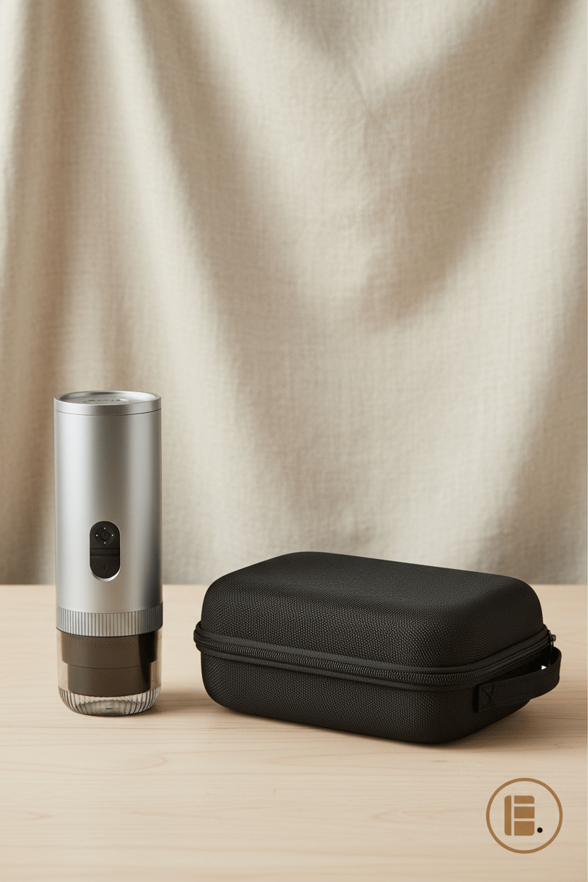 Machine à café | Portable Rechargeable | Argent métallisé - Minimaliste Lab