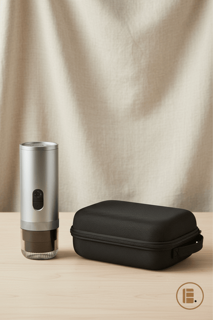 Machine à café | Portable Rechargeable | Argent métallisé - Minimaliste Lab