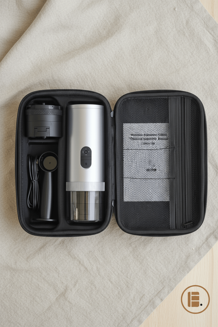 Machine à café | Portable Rechargeable | Argent métallisé - Minimaliste Lab