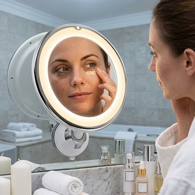 Miroir grossissant lumineux