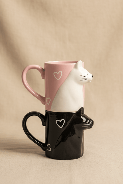 Tasse à café | Chat Couple Romantique - Minimaliste Lab