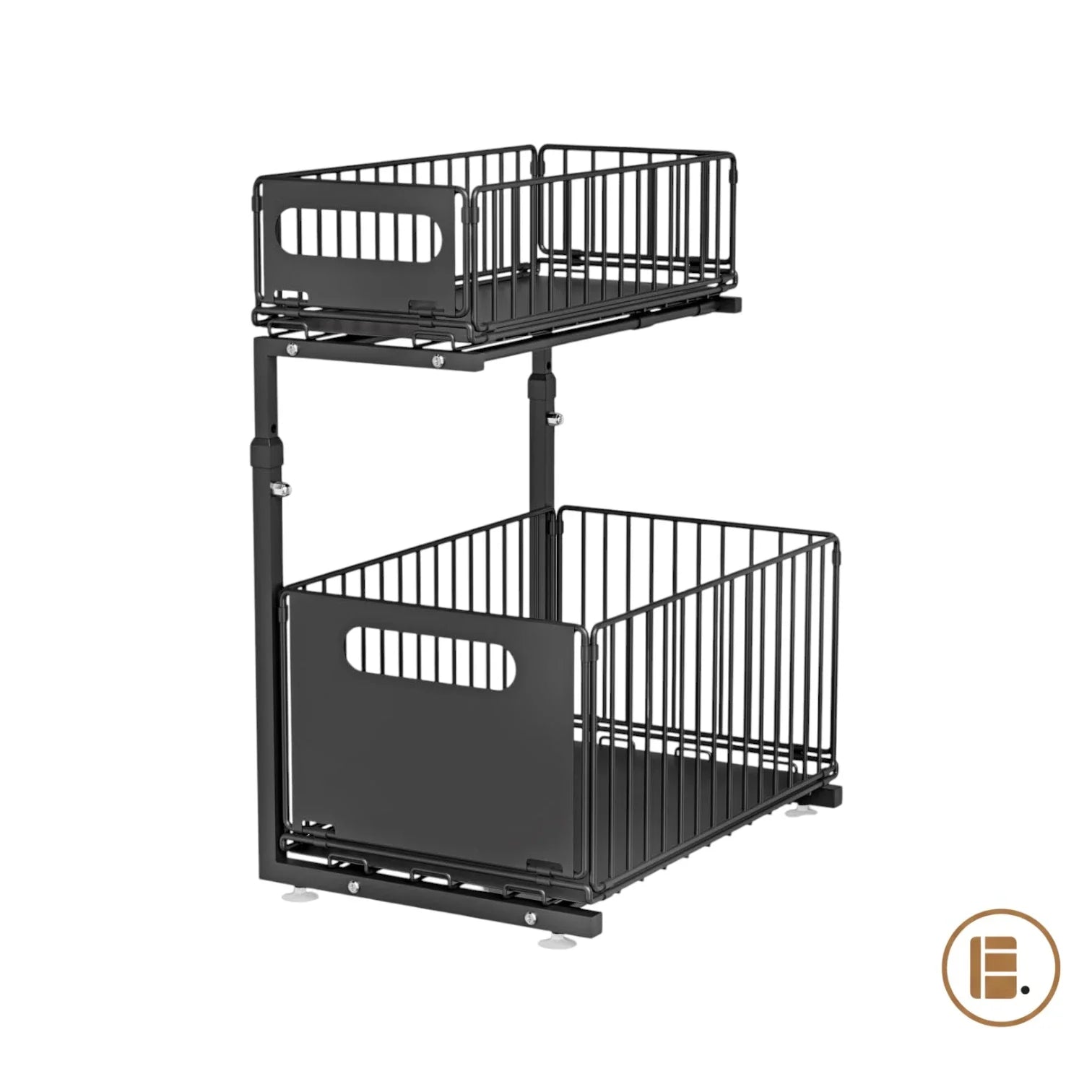 organisateur placard cuisine noir coulissant reglable principal MinimalisteLab