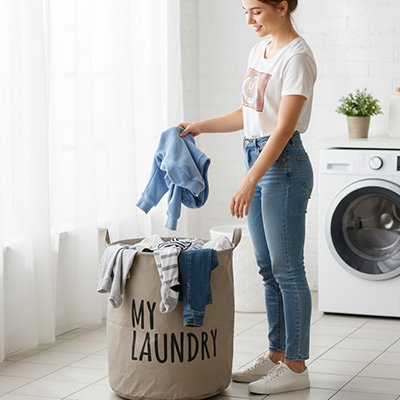 panier à linge pratique et design buanderie MinimalisteLab