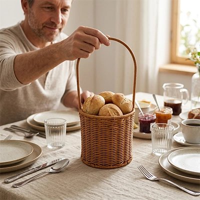 Panier de rangement en osier