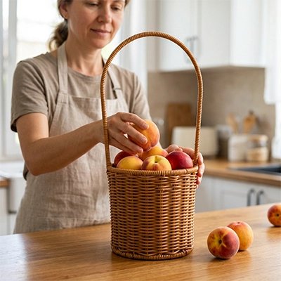 Panier de rangement en osier