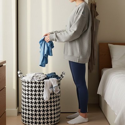 Panier linge pliable 