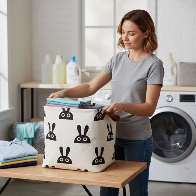 Panier linge pliable 