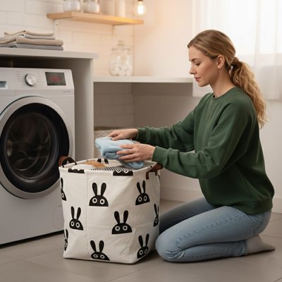 Panier linge pliable 