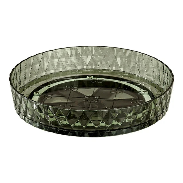 plateau tournant couleurs gris jaune vert transparent