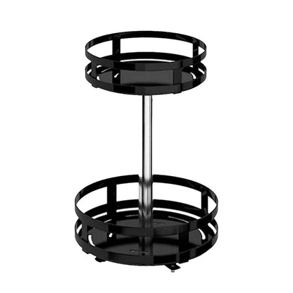 plateau tournant rotatif multi-niveaux 2 plateaux noir MinimalisteLab
