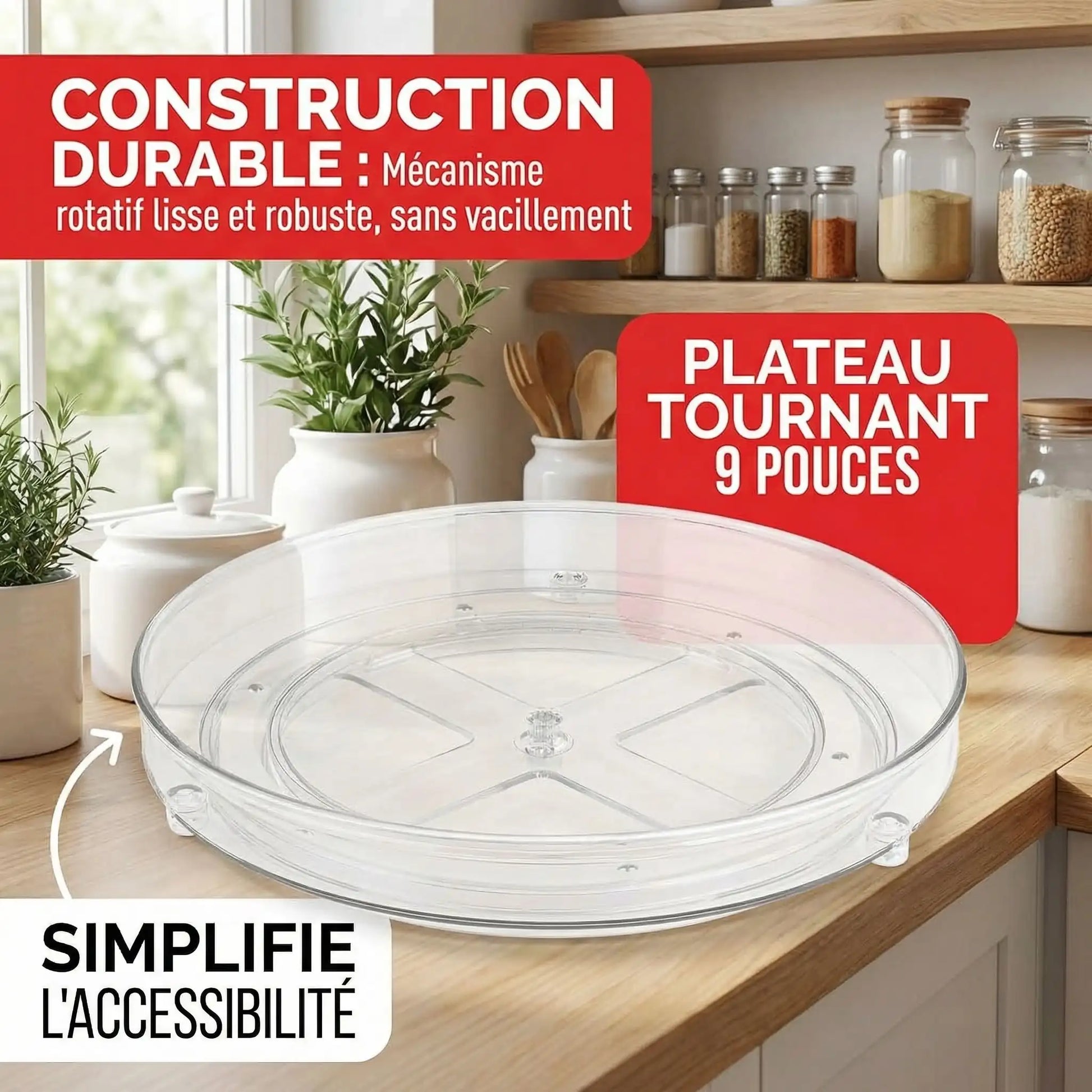 plateau tournant utilisation cuisine pratique MinimalisteLab