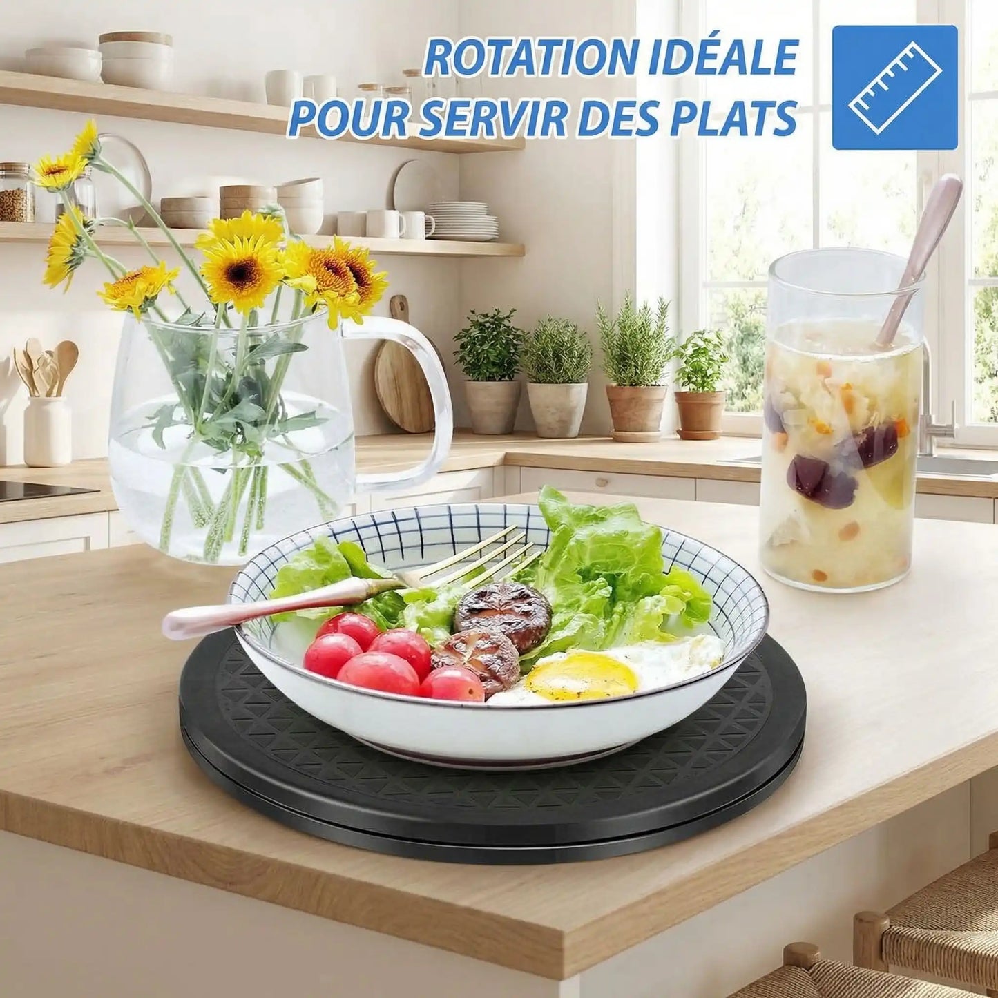 plateau tournant utilisation quotidienne maison